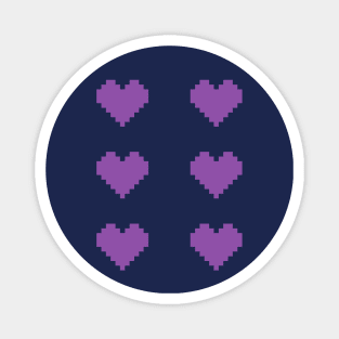 Pixel hearts pattern. Magnet